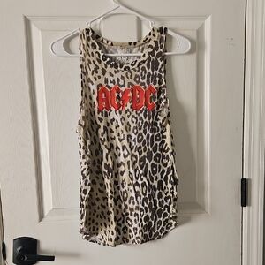 Free People Leopard Print Tank Top with Red Accents